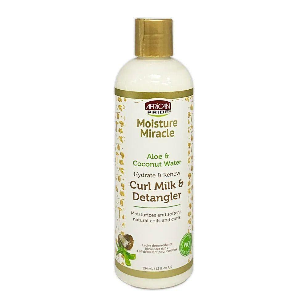 AFRICAN PRIDE MOISTURE MIRACLE CURL MILK/DETANGLER 12oz
