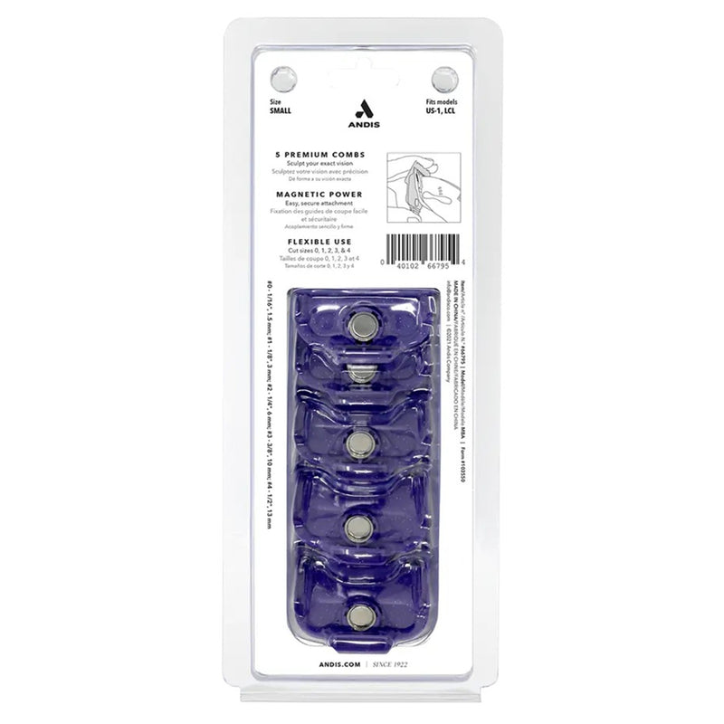 ANDIS MAG COMB SET-5/PC [SM/SINGLE] [#66795]