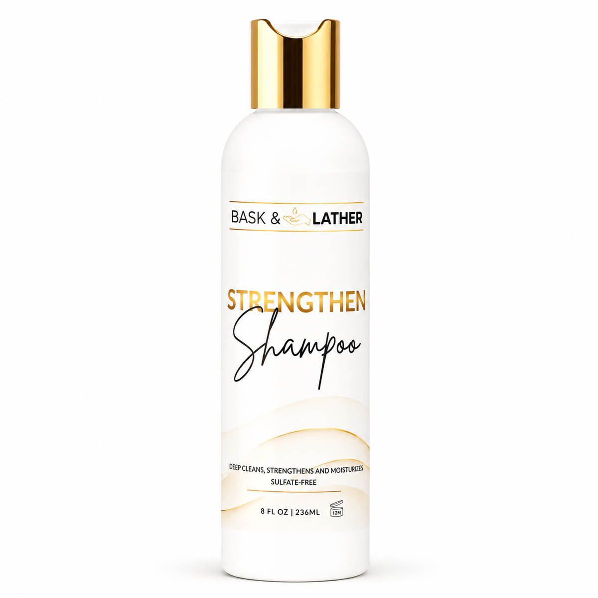 BASK AND LATHER STRENGTH SHAMPOO 8oz