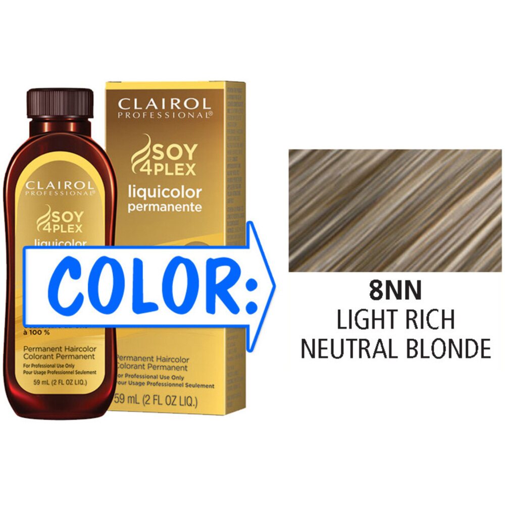CLAIROL LIQUICOLOR 8NN LIGHT RICH NEUT BLONDE 2oz