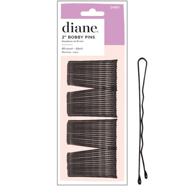DIANE BOBBY PINS BLACK 60PK CARDED #D450