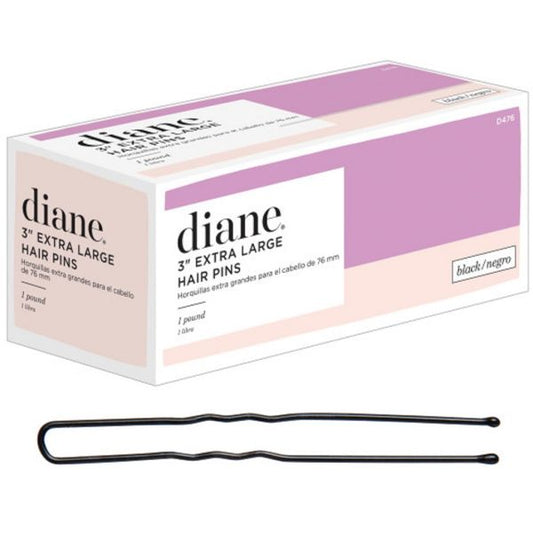"DIANE HAIR PINS 3"" BLACK #D476"