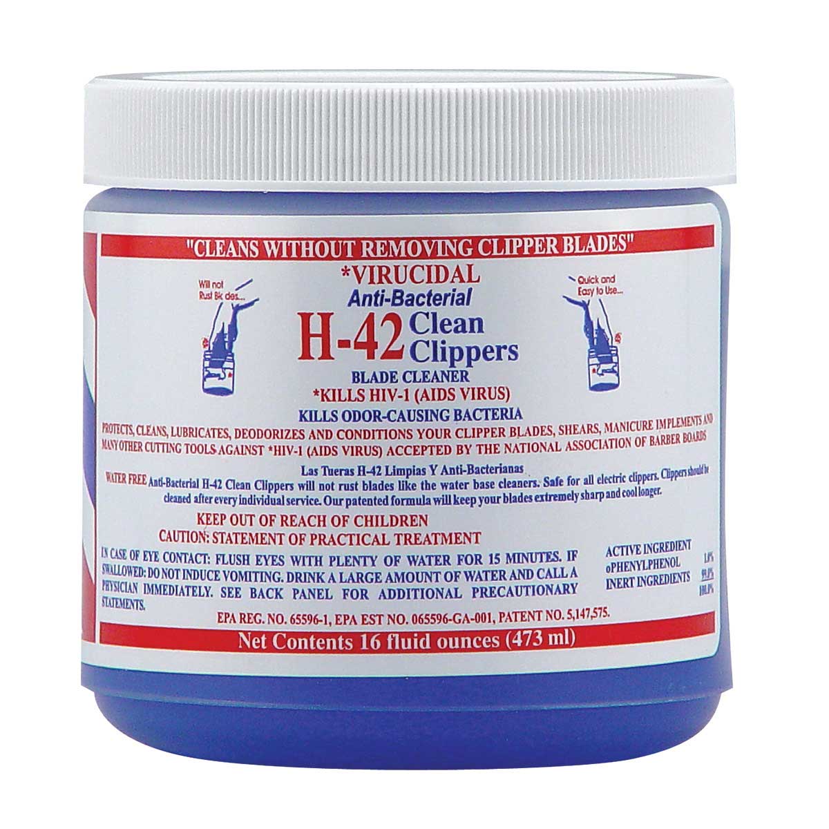 H-42 CLEAN CLIPPERS 16oz JAR