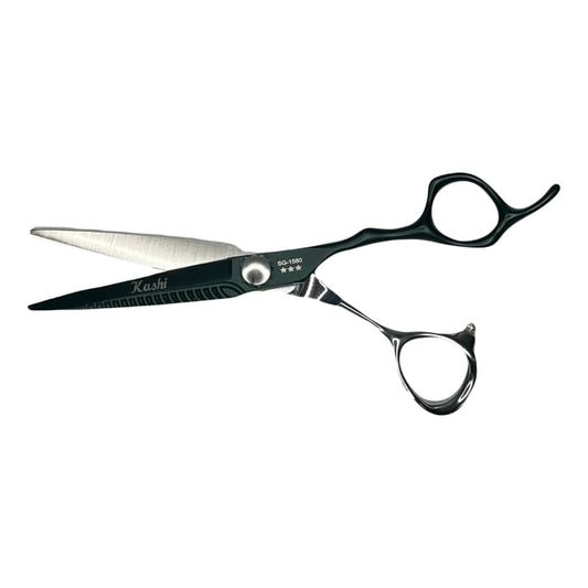 "KASHI BARBER SHEAR - SILVER/GREEN 6"" #SG-1560"