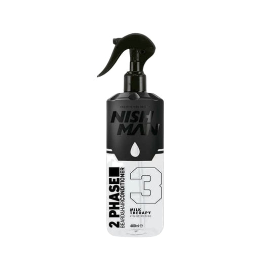 NISHMAN 2 PHASE BEARD & HAIR LVIN (MILK THERAPY) 400ML
