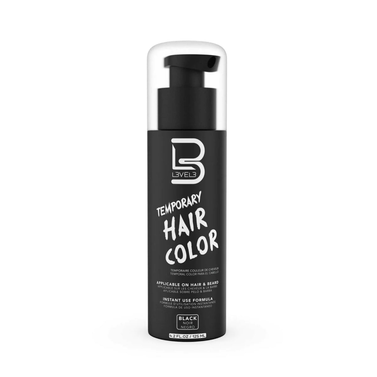 LEVEL3 TEMP BEARD COLOR (BLACK) 4.2oz