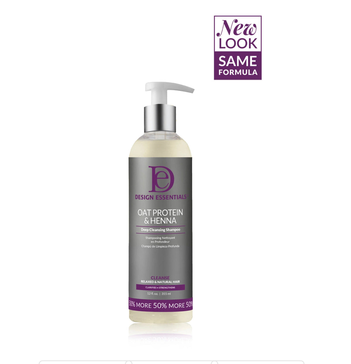 D/E OAT PROTEIN HENNA SHAMPOO 12oz