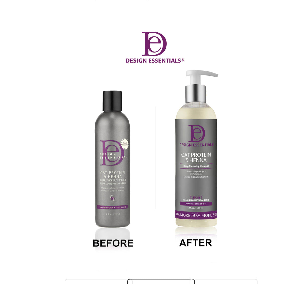 D/E OAT PROTEIN HENNA SHAMPOO 12oz
