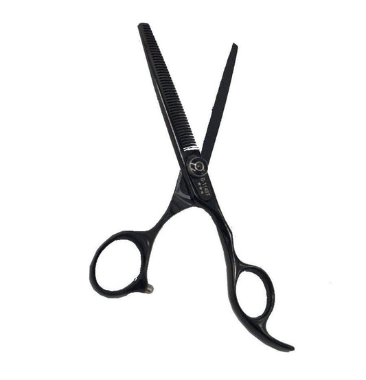 "KASHI BARBER SHEAR - BLACK THINNING 46 TEETH 7"" #B-1146T"