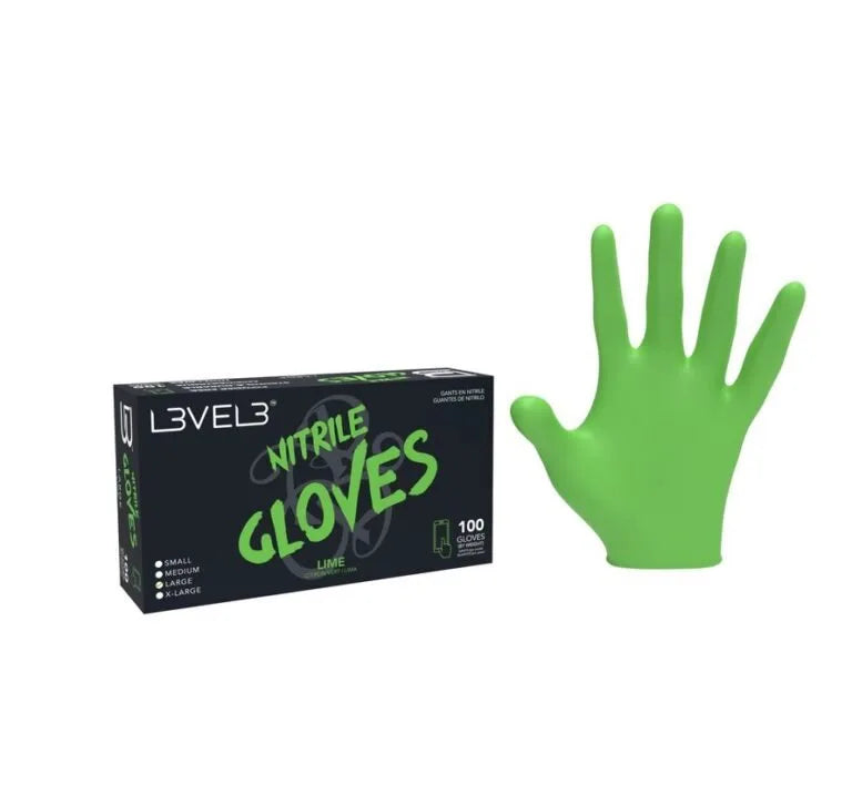 LEVEL3 GLOVES LIME LARGE