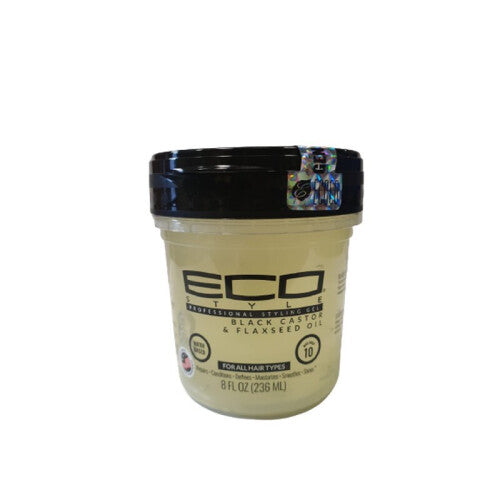 ECO-STYLER BLACK CASTOR & FLAX GEL 8oz
