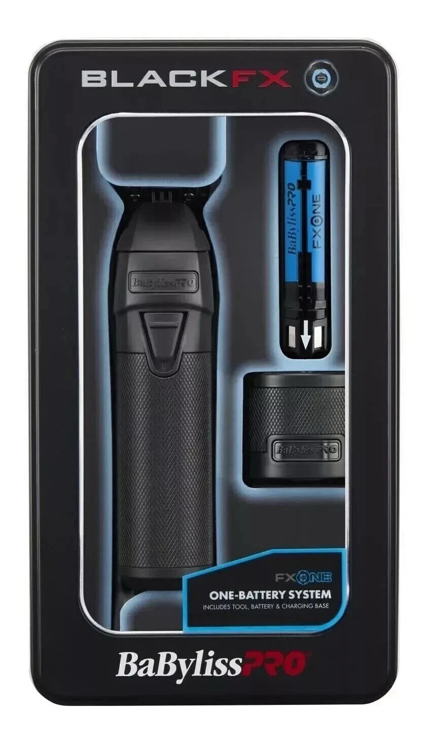 BaByliss PRO FXONE Cordless Rechargeable T-Blade Trimmer Black for Head Face