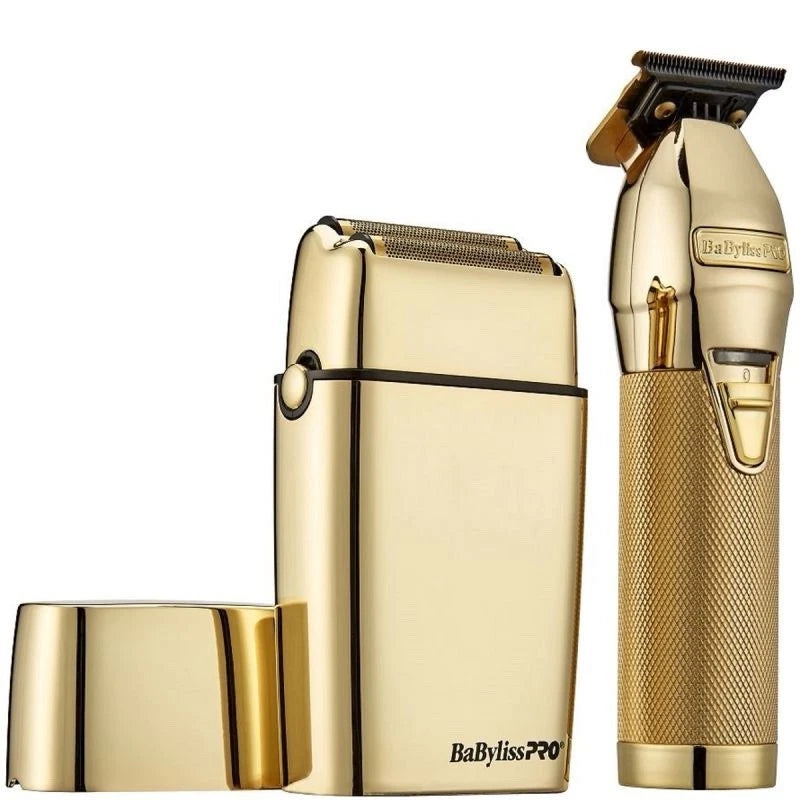 BaBylissPRO LimitedFX Gold Trimmer and UV Double Foil Shaver - (FXLFHOLPKG)